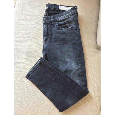 Pre-owned Rag & Bone Black Cotton - Elasthane Jeans