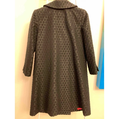 Pre-owned Milly Wool Coat In Black