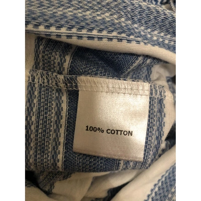 Pre-owned Saloni Blue Cotton Top