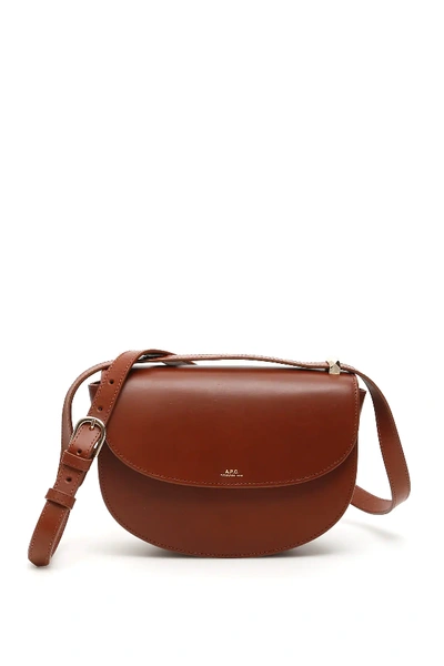 Shop Apc Geneve Crossbody Bag In Brown