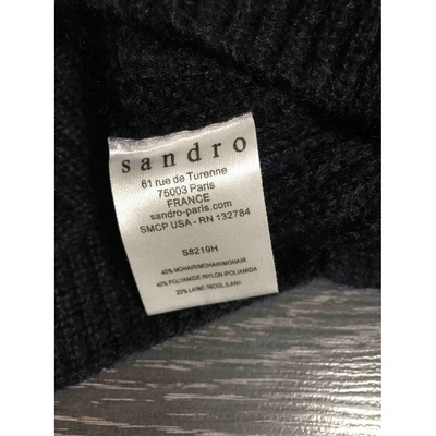 Pre-owned Sandro Wool Jumper In Blue