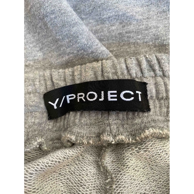 Pre-owned Y/project Grey Cotton Trousers