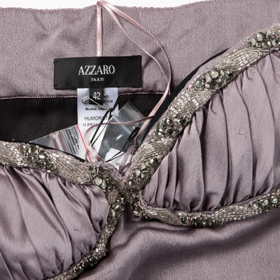 Pre-owned Azzaro Silk Jumpsuit In Purple