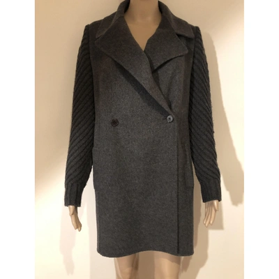 Pre-owned Vince Wool Coat In Grey