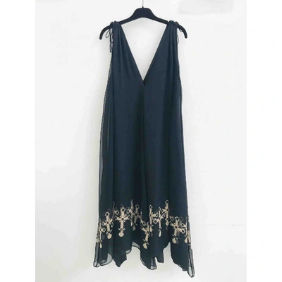 Pre-owned Thomas Wylde Black Silk Dress