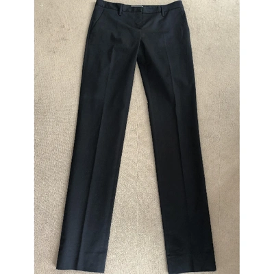Pre-owned Prada Navy Cotton Trousers