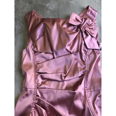 Pre-owned Nina Ricci Silk Mid-length Dress In Pink