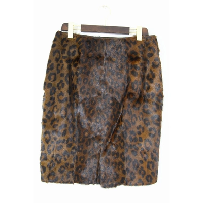 Pre-owned Tom Ford Brown Fur Skirt