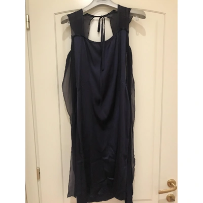 Pre-owned Philosophy Di Alberta Ferretti Silk Mid-length Dress In Blue