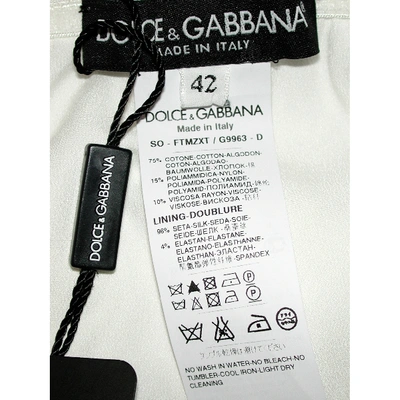 Pre-owned Dolce & Gabbana White Cotton - Elasthane Shorts