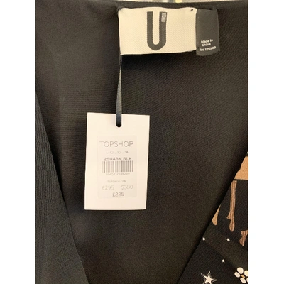 Pre-owned Topshop Unique Silk Dress In Black
