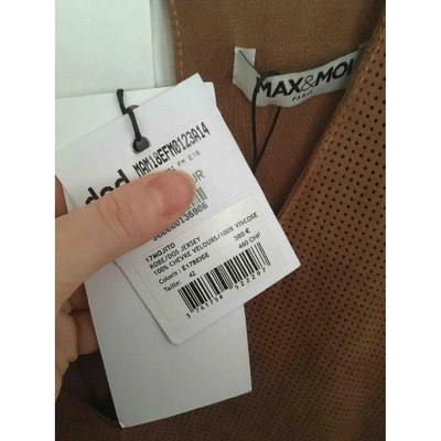 Pre-owned Max & Moi Leather Mid-length Dress In Camel