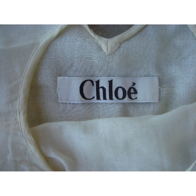 Pre-owned Chloé Maxi Dress In Ecru