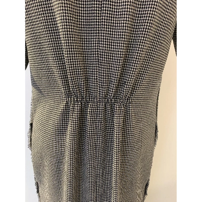 Pre-owned Golden Goose Wool Mini Dress In Grey