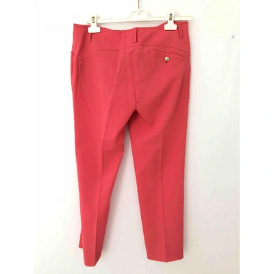 Pre-owned Emilio Pucci Wool Straight Pants In Pink