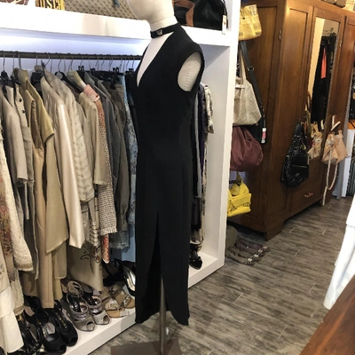 Pre-owned Mugler Maxi Dress In Black