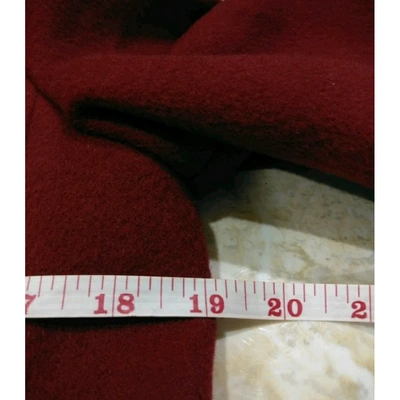 Pre-owned Pierre Balmain Wool Coat In Red