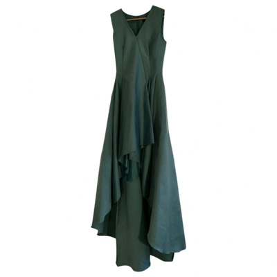 Pre-owned Paule Ka Blue Silk Dress