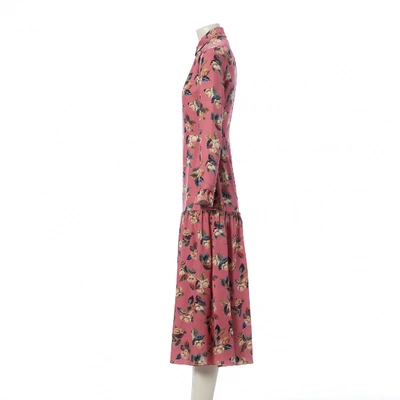 Pre-owned Vilshenko Silk Maxi Dress In Pink
