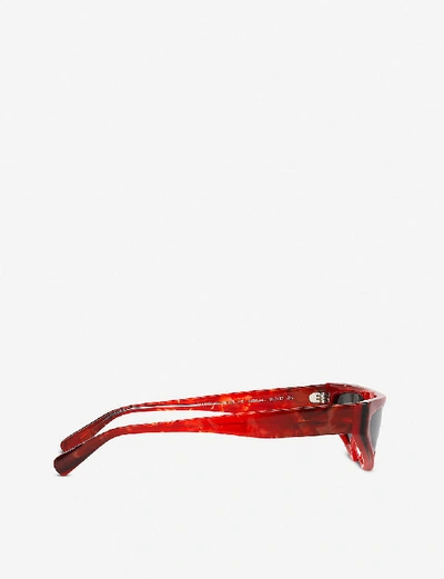 Shop Alain Mikli Women's Black X Alexandre Vaulthier Josseline Angular-framed Acetate Sunglasses