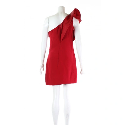 Pre-owned Marchesa Silk Dress In Red