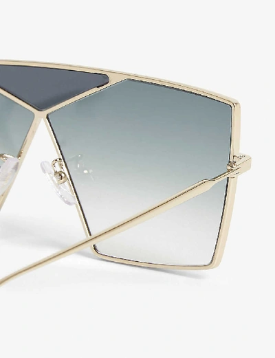 Lw40011u Puzzle Irregular-frame Sunglasses In Gold