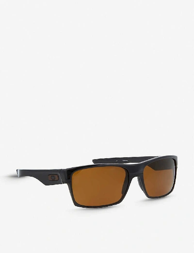 Shop Oakley Polished Black Square Sunglasses