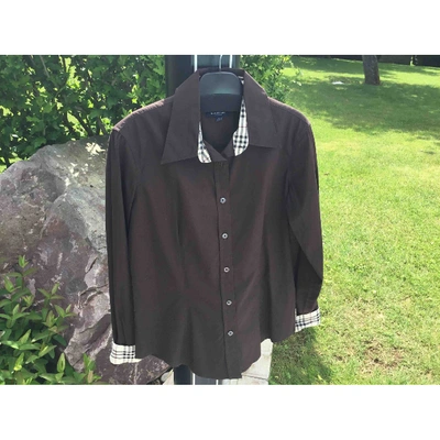 Pre-owned Burberry Brown Cotton Top