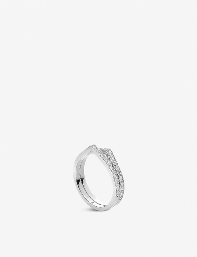 Shop Repossi Women's White Gold 18k Antifer 18ct White-gold And Diamond Ring