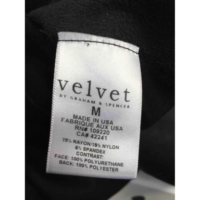 Pre-owned Velvet Mini Dress In Black