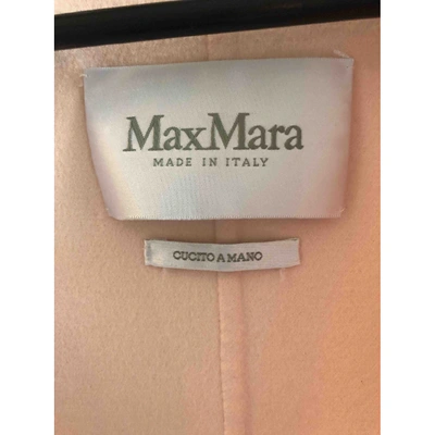 Pre-owned Max Mara Wool Coat In Pink