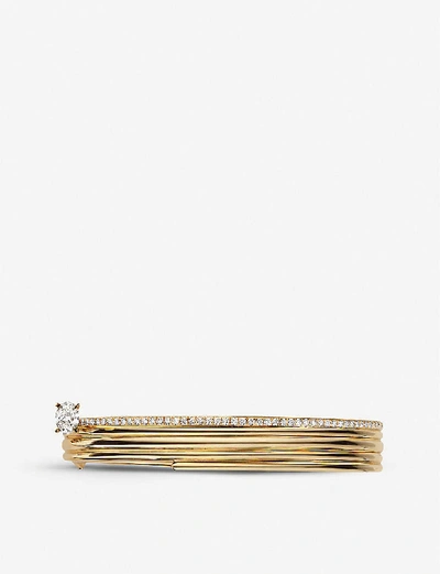 Shop Repossi Blast 18ct Pink-gold And Diamond Bracelet In Pink Gold 18k