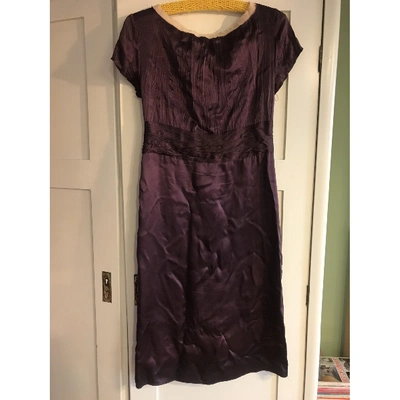 Pre-owned Schumacher Silk Mid-length Dress In Purple