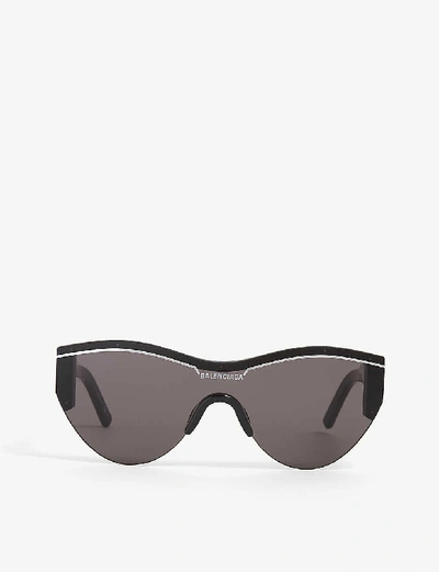 Shop Balenciaga Women's Black Ski Cat Sunglasses