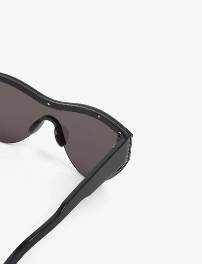 Shop Balenciaga Womens Black Ski Cat Sunglasses