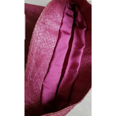 Pre-owned Dior Leather Trousers In Pink