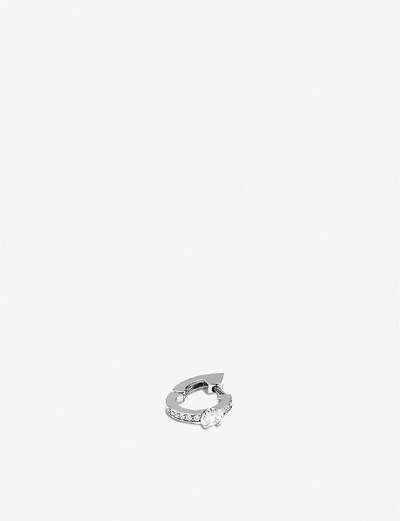 Shop Repossi Harvest 18ct White-gold And Diamond Earring In White Gold 18k