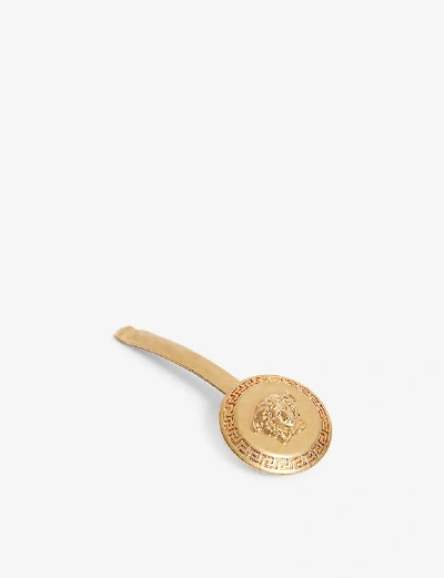 Shop Versace Gold-toned Medusa Emblem Bobby Pin