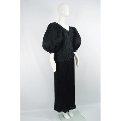 Pre-owned Emanuel Ungaro Silk Maxi Dress In Black