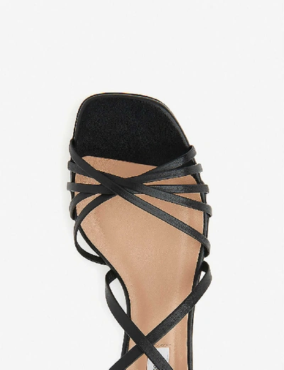 Shop Lk Bennett Newport Strappy Leather Heeled Sandals In Bla-black
