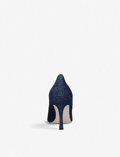 Shop Manolo Blahnik Maysale Buckled Denim Courts