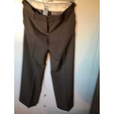 Pre-owned Chloé Wool Large Pants In Brown