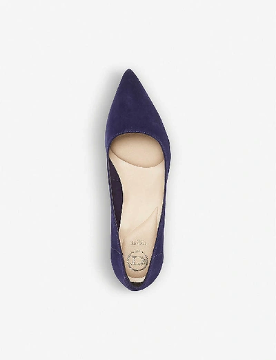 Shop Dune Andrie Suede Courts In Navy-suede