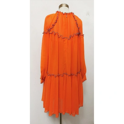 Pre-owned Msgm Mid-length Dress In Orange