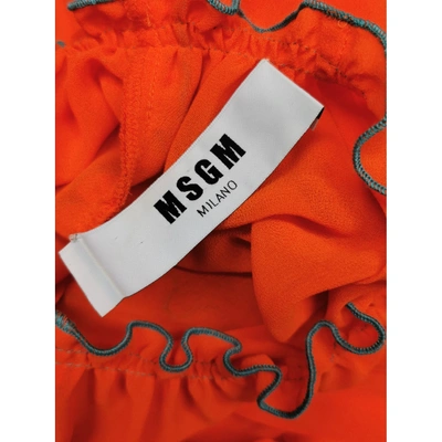 Pre-owned Msgm Mid-length Dress In Orange