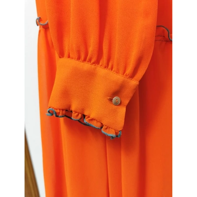 Pre-owned Msgm Mid-length Dress In Orange