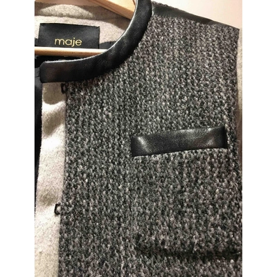 Pre-owned Maje Wool Short Vest In Grey