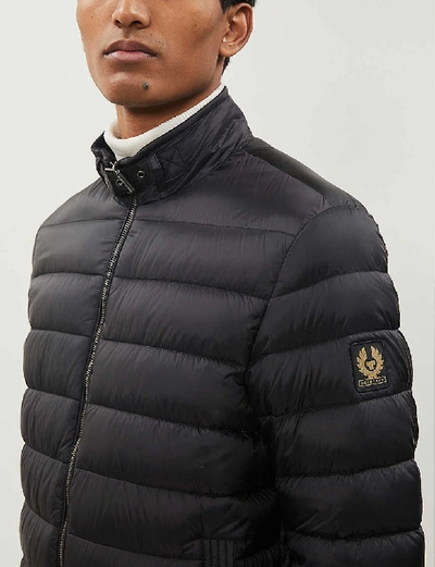 Shop Belstaff Circuit Quilted Shell-down Bomber Jacket In Black