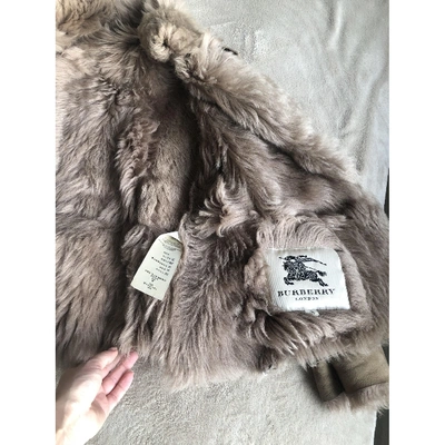 Pre-owned Burberry N Camel Shearling Coat
