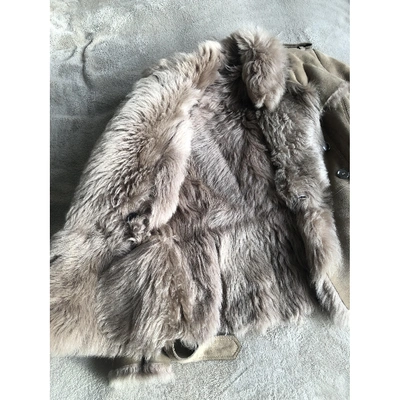 Pre-owned Burberry N Camel Shearling Coat